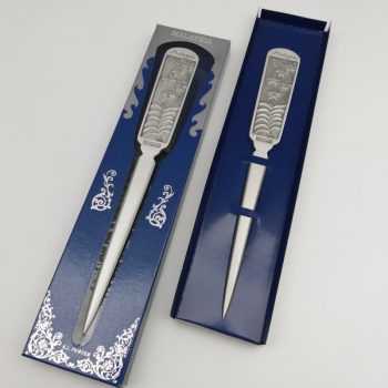 [228] Pewter Letter Opener Orchid