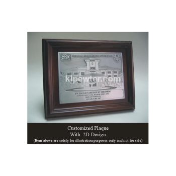 Customized Pewter Plaque with 3D Design