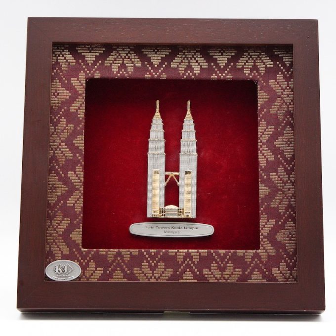 [603G] Twin Towers (Gold) (8" x 8" inches)
