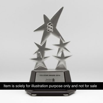 Customized Pewter Award with Solid Wood