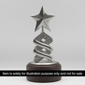 Customized Pewter Award with Solid Wood